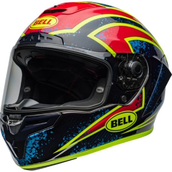 Integral Bell Race Star DLX Flex Xenon Blue Retina