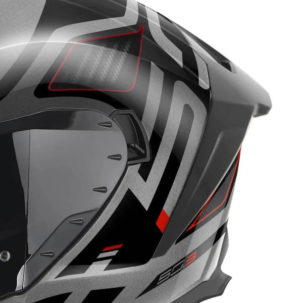 Givi 50.3 Quasar Titanium Red Black