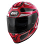 Casque Integral Givi 55.1 Zephir Burdeos Negro Plata Rojo