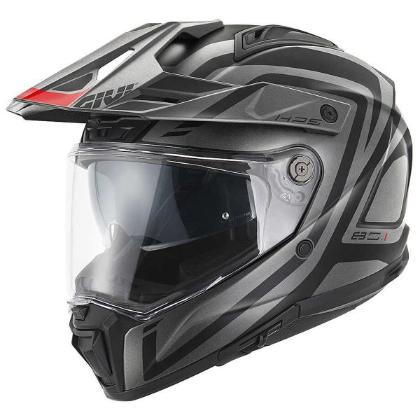 Integral Givi 80.1 Fiber Apex Matt Black Titanium Red