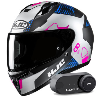 Integral HJC C10 Aspa MC28SF + Kit Bluetooth Lokui K30