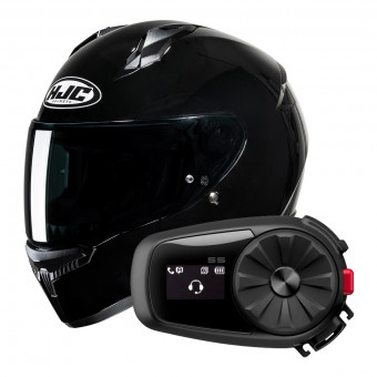 Integral HJC C10 Black + Kit Bluetooth 5S