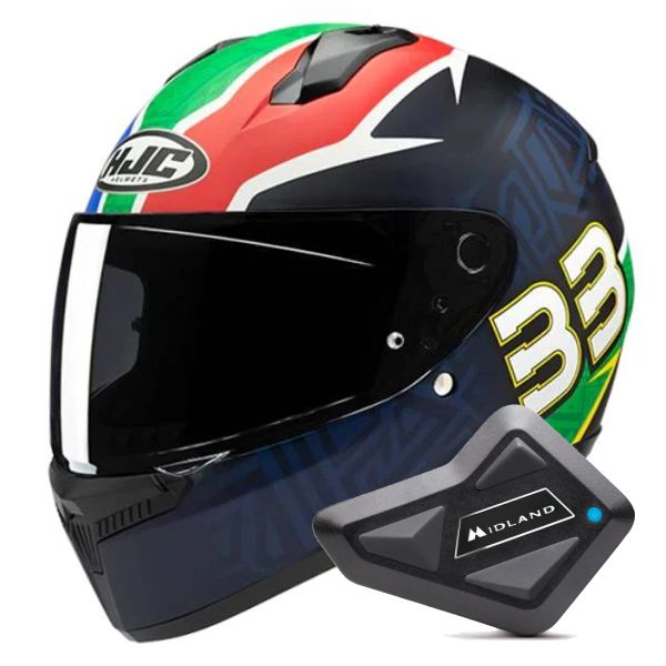 Integral HJC C10 Brad Binder 33 + Kit Bluetooth BT Mini Integral HJC C10 Brad Binder 33 + Kit Bluetooth BT Mini