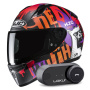Casque Integral HJC C10 Fop MC7SF + Kit Bluetooth Lokui K30