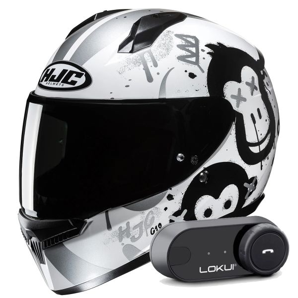 Integral HJC C10 Geti MC10 + Kit Bluetooth Lokui K30 Integral HJC C10 Geti MC10 + Kit Bluetooth Lokui K30