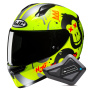 Casque Integral HJC C10 Geti MC3HSF + Kit Bluetooth BT Mini