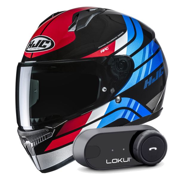 Integral HJC C10 Hiper MC21 + Kit Bluetooth Lokui K30 Integral HJC C10 Hiper MC21 + Kit Bluetooth Lokui K30