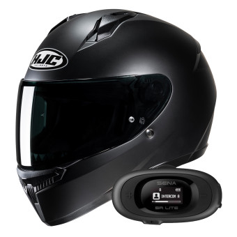 Integral HJC C10 Semi Flat Black + Kit bluetooth 5R Lite
