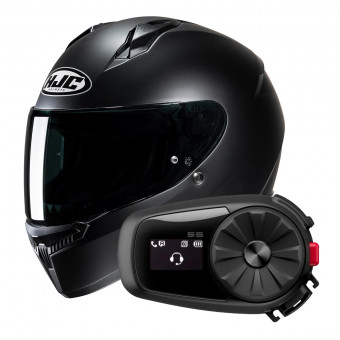 Integral HJC C10 Semi Flat Black + Kit Bluetooth 5S