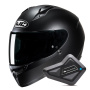 Casque Integral HJC C10 Semi Flat Black + Kit Bluetooth BT Mini