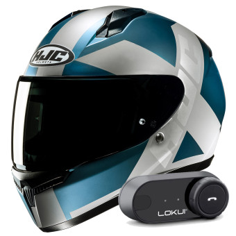 Integral HJC C10 Tez MC2SF + Kit Bluetooth Lokui K30