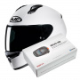 Casque Integral HJC C10 White + Kit Bluetooth SMH5 Solo