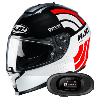 Integral HJC C70 Curves MC1 + Kit bluetooth 5R Lite