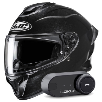 Casque Integral HJC C71 Metal Black + Kit Bluetooth Lokui K30 Casque Integral HJC C71 Metal Black + Kit Bluetooth Lokui K30
