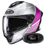 Casque Integral HJC C71 Morix MC8 + Kit bluetooth 5R Lite Solo