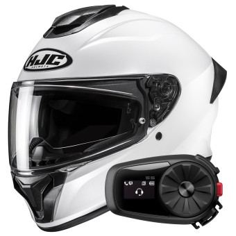Casque Integral HJC C71 Pearl White + Kit Bluetooth 5S Solo Casque Integral HJC C71 Pearl White + Kit Bluetooth 5S Solo
