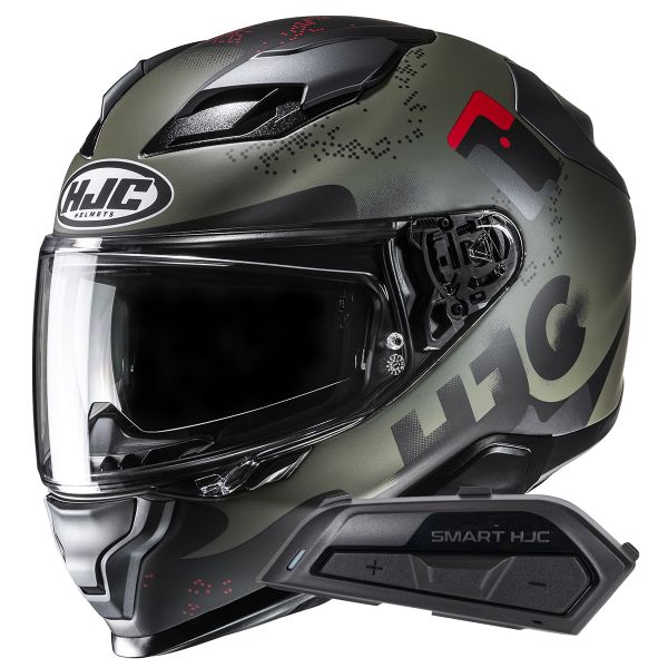 Integral HJC F71 Faco MC1SF + Kit Bluetooth Smart 21B Flat Black