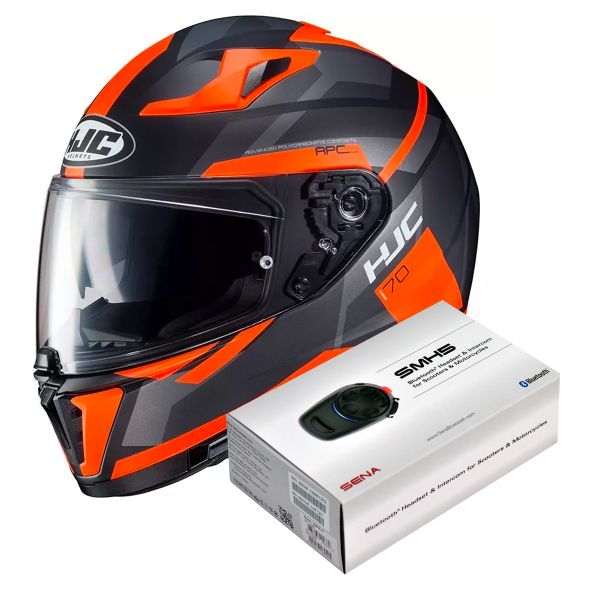 Integral HJC i70 Elim MC6HSF + Kit Bluetooth Sena SMH5 Solo
