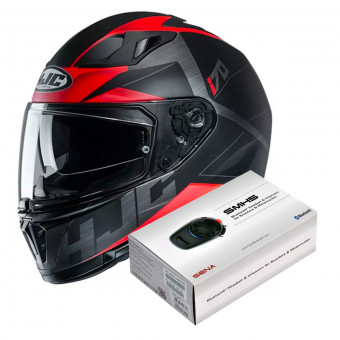 Integral HJC I70 Eluma MC1SF + Kit Bluetooth Sena SMH5 Solo
