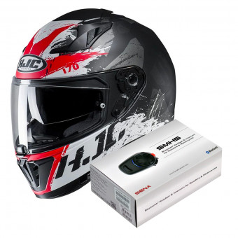 Integral HJC i70 Rias MC1SF + Kit Bluetooth Sena SMH5 Solo