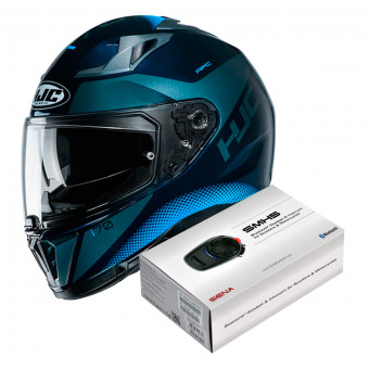 Integral HJC I70 Tas MC2 + Kit Bluetooth Sena SMH5 Solo