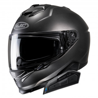 Integral HJC i71 Semi Flat Titanium + Kit Bluetooth Smart 21B