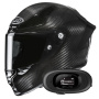 Casque Integral HJC RPHA 1 V2 Carbon Black + Kit bluetooth 5R Lite