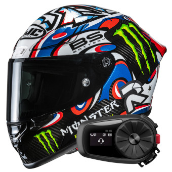 Casque Integral HJC RPHA 1 V2 Carbon Quartararo Le Mans 3 MC25 + Kit Bluetooth 5S Solo Casque Integral HJC RPHA 1 V2 Carbon Quartararo Le Mans 3 MC25 + Kit Bluetooth 5S Solo
