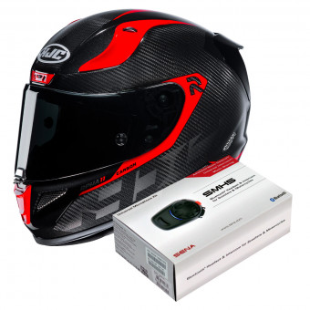 Integral HJC RPHA 11 Carbon Bleer MC1 + Kit Bluetooth Sena 5S Solo