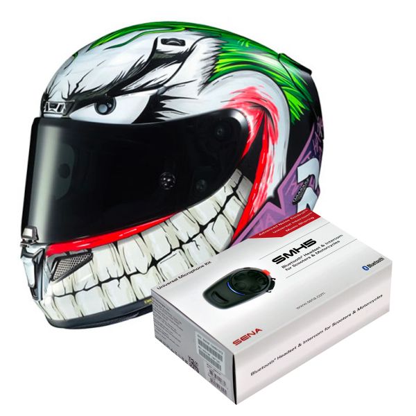Integral HJC RPHA 11 Joker DC Comics MC48 + Kit Bluetooth Sena SMH5