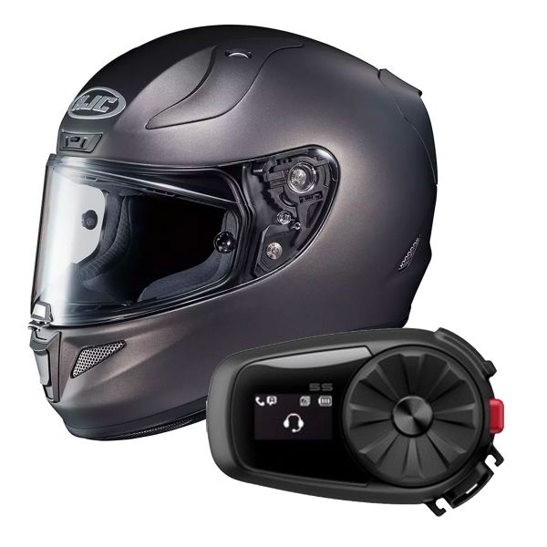 Integral HJC RPHA 11 Semi Flat Titanium + Kit Bluetooth Sena 5S Solo