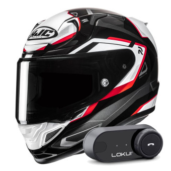 Casque Integral HJC RPHA 12 Brels MC1 + Kit Bluetooth Lokui K30