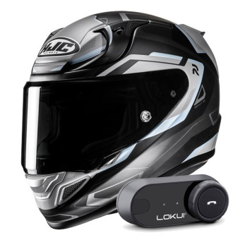 Casque Integral HJC RPHA 12 Brels MC5SF + Kit Bluetooth Lokui K30