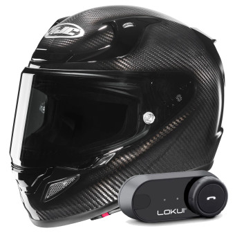 Integral HJC RPHA 12 Carbon Black + Kit Bluetooth Lokui K30