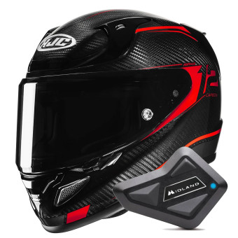 Integral HJC RPHA 12 Carbon Keres MC1 + Kit Bluetooth BT Mini