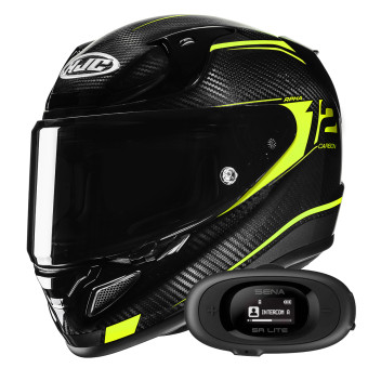 Integral HJC RPHA 12 Carbon Keres MC3H + Kit bluetooth 5R Lite Solo