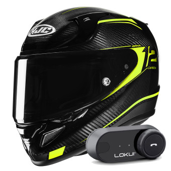 Integral HJC RPHA 12 Carbon Keres MC3H + Kit Bluetooth Lokui K30