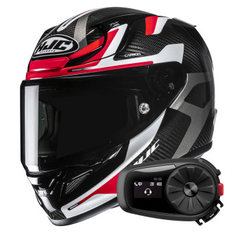 Casque Integral HJC RPHA 12 Carbon Xentra MC1 + Kit Bluetooth 5S Solo Casque Integral HJC RPHA 12 Carbon Xentra MC1 + Kit Bluetooth 5S Solo