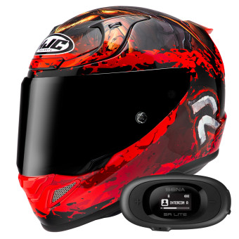 Integral HJC RPHA 12 Diablo Blizzard MC1 + Kit bluetooth 5R Lite Solo