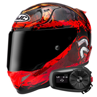 Integral HJC RPHA 12 Diablo Blizzard MC1 + Kit Bluetooth 5S Solo