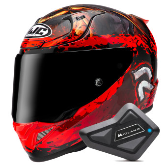 Integral HJC RPHA 12 Diablo Blizzard MC1 + Kit Bluetooth BT Mini