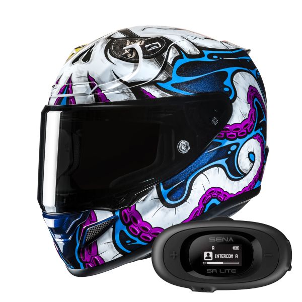 Integral HJC RPHA 12 Kraken MC28 + Kit bluetooth 5R Lite Solo Integral HJC RPHA 12 Kraken MC28 + Kit bluetooth 5R Lite Solo