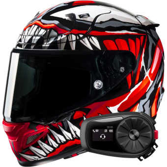 Casque Integral HJC RPHA 12 Maximized Venom Marvel + Kit Bluetooth 5S solo Casque Integral HJC RPHA 12 Maximized Venom Marvel + Kit Bluetooth 5S solo