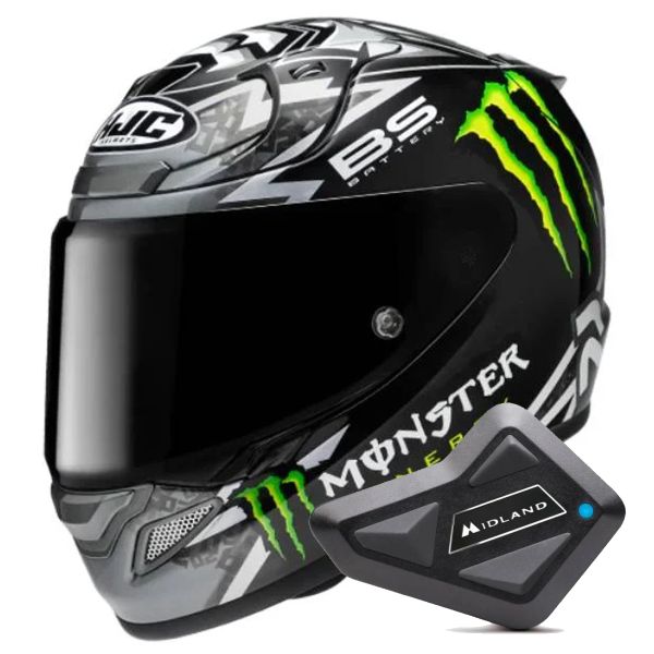 Integral HJC RPHA 12 Quartararo Replica Black MC5 + Kit Bluetooth BT Mini