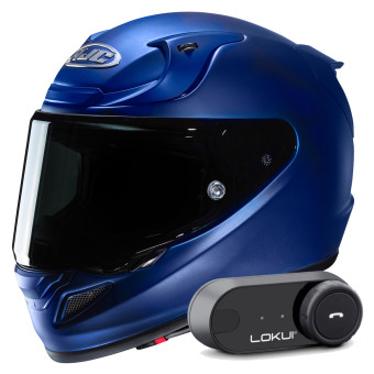 Integral HJC RPHA 12 Semi Flat Metalic Blue + Kit Bluetooth Lokui K30