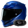Casque Integral HJC RPHA 12 Semi Flat Mettalic Blue+ Kit bluetooth 5R Lite Solo