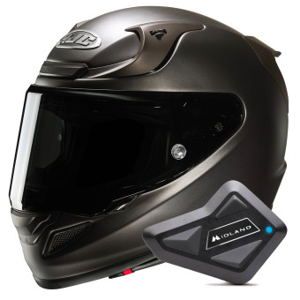 Integral HJC RPHA 12 Semi Flat Titanium + Kit Bluetooth BT Mini