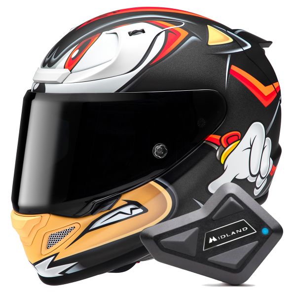 Integral HJC RPHA 12 Shadow The Hedgehog MC1SF + Kit Bluetooth BT Mini