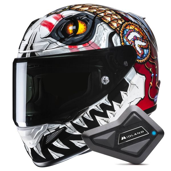 Integral HJC RPHA 12 Skully MC1 + Kit Bluetooth BT Mini