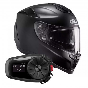 Integral HJC RPHA 70 Black + Kit Bluetooth Sena 5S Solo